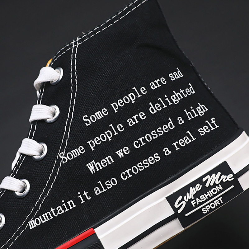 High Top Men's Sport Summer Canvas Designer Two-tone Espadrilles Vulcan Shoes Male's Sneakers