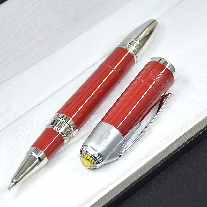 wholesale Special Collection Monte Enzo Feri Famous Figure Fountain Pen HollowCarved Top Office Writing Rollerball Pen Ballpoint Pens With Serial Numb