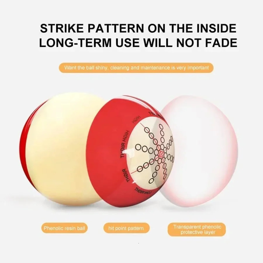 Training Billiard Cue Ball Snooker Practice Assist Accessory Balls with Standard Lines and Dots America Pool Eight 241115