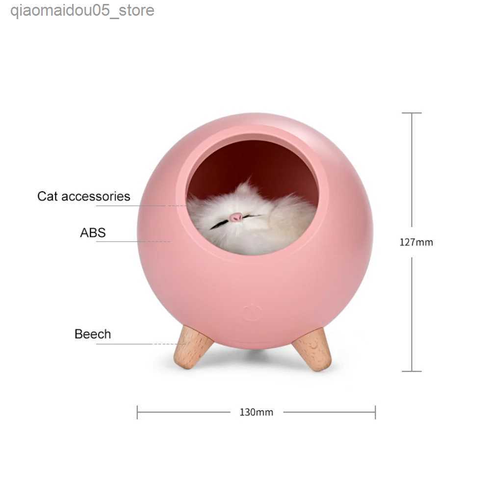 Lamps Shades Cute Cat LED Night Light USB Charging Bedroom Decorative Light Bedroom Table Light Childrens Holiday Baby Gift Q240416