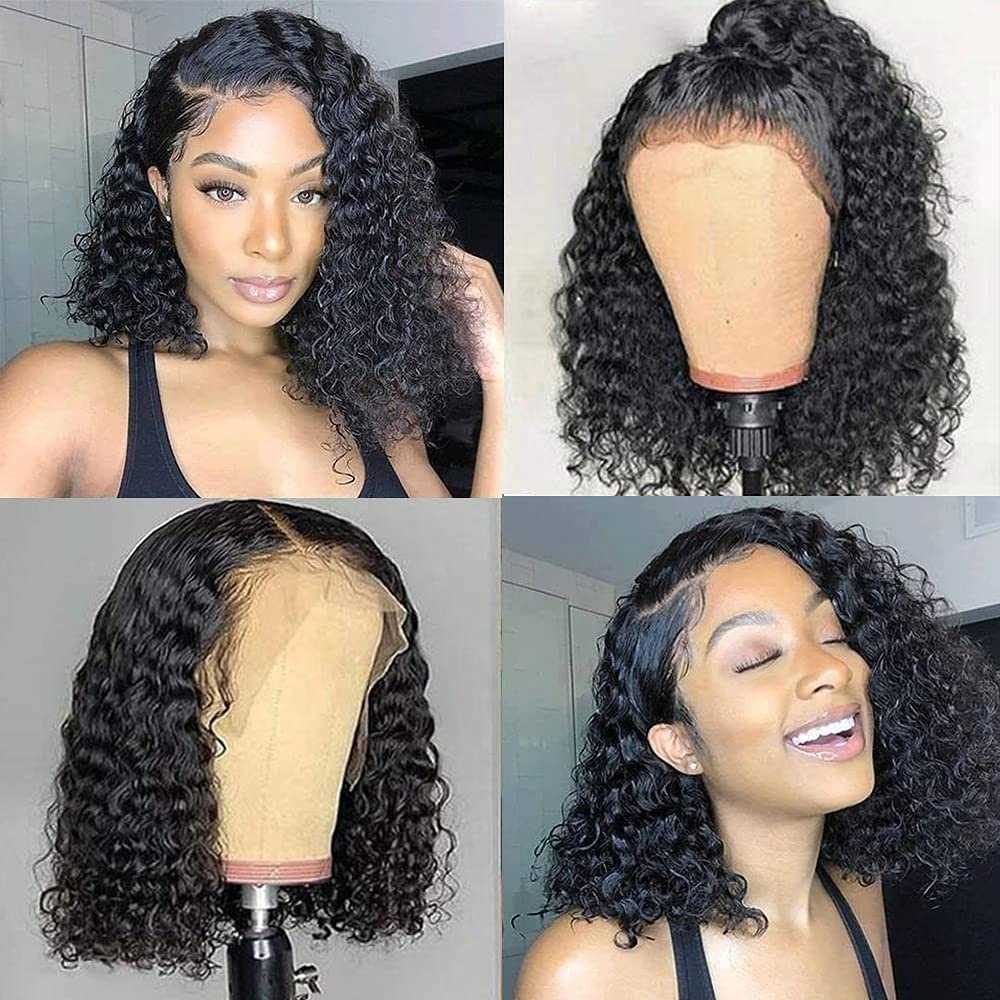 Fuxin Wholesale Short Curly Wig Raw Vietnamese Hair Unprocessed Bob Wigs Human Hair Lace Front Kinky Curly Hd Lace Frontal Wig