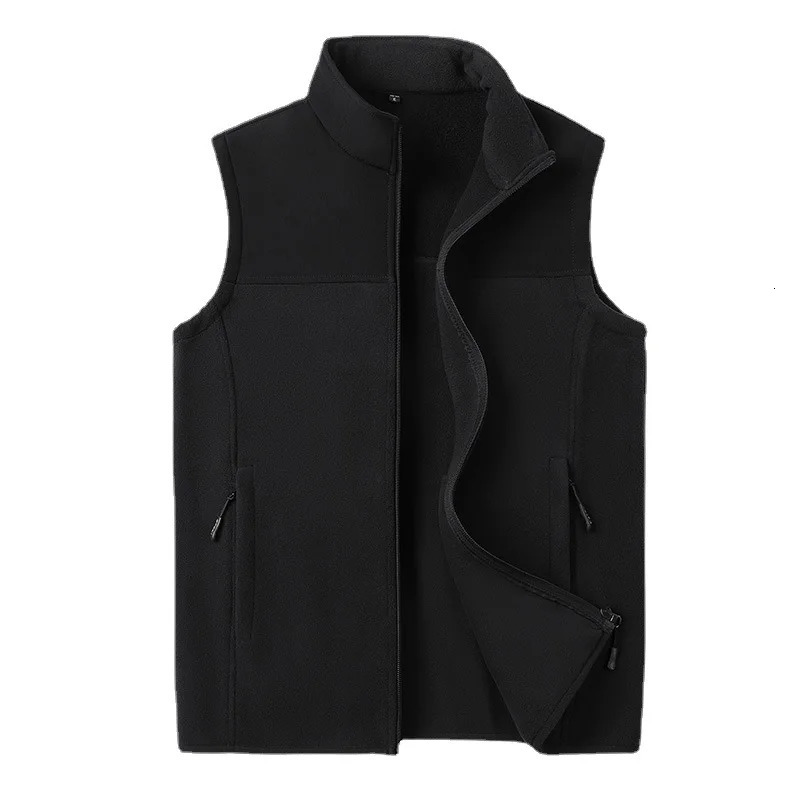 Mens Vests Casual Winter Fleece Warm Waistcoats Fashion Thermal Sleeveless Jackets Windbreaker Clothing 241115