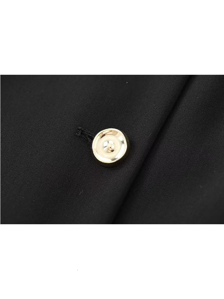 TRAF Autumn Womens Jacket Set Fashion Office Oneck Single Chest Zipper Flash Pants 241115