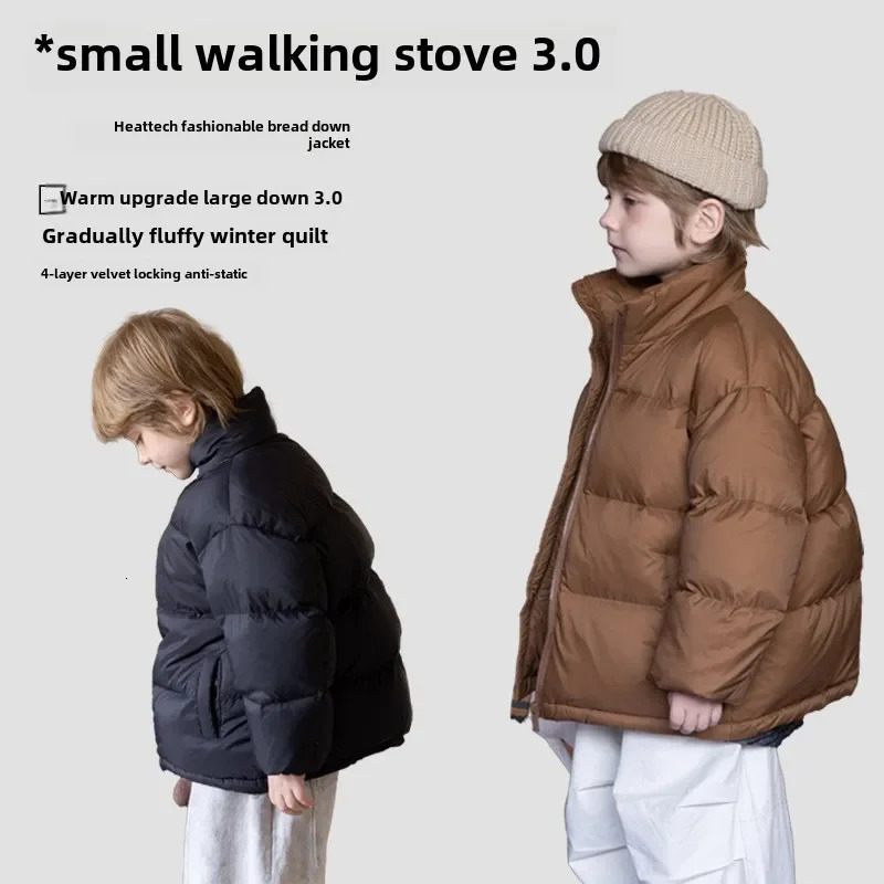 White Duck Down Parkas Winter Waterproof Oilproof Dirtproof Warm Down Jacket for Boys Girls Thick Warm Teen School Kids Coat 241115