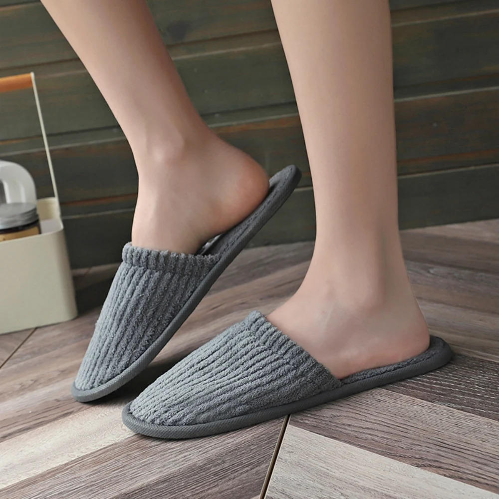 3 PairsSet Closed Toe Nonslip el Slippers High Quality Disposable el Bathroom Slippers Indoor Guest Travel Slippers 241115