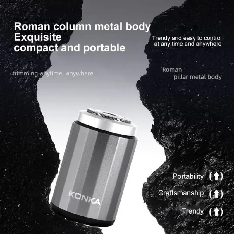 Type-c Rechargable Mini Portable Waterproof Electric Shaver Strong High Speed Long Endurance Suitable Wet and Dry 241115