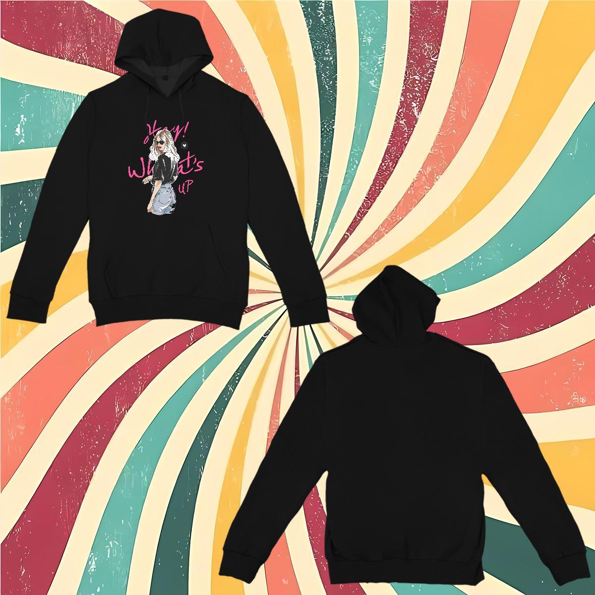 2024 Autumn and Winter Womens Hoodie Drawstring Long Sleeve Lady Lady Clothes Hoodie Custom Anime Wear Thick Plush Street Wear