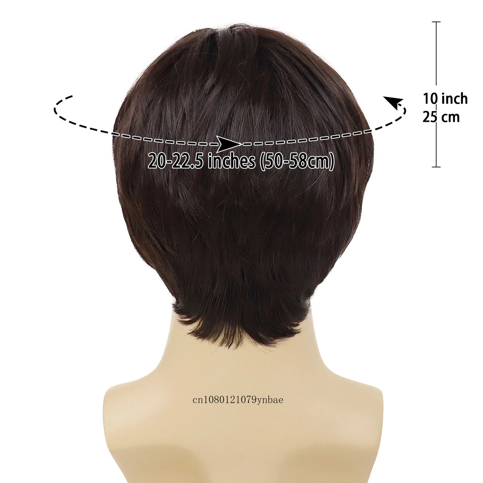 Fashion Brown Wig Synthetic Hair Short Straight Wigs with Bangs for Men Guy Heat Resistant Daily Party Costume Cosplay Halloween 241115