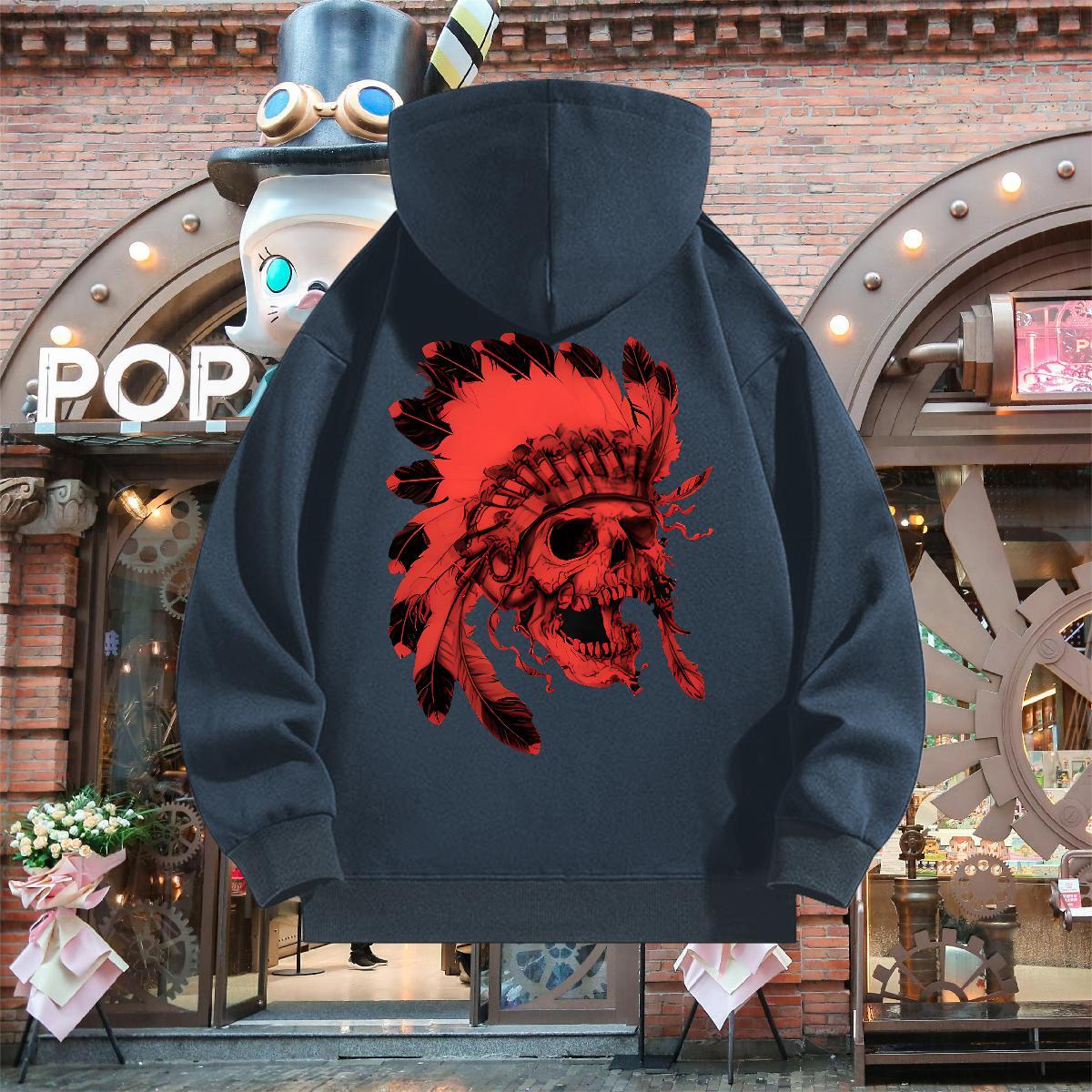 2024 Unisex Sweatshirts Breathable Drawstring Hoodie Popular Men Tops Hoodie Custom Printing Tops Pullover Hoodie Daily Outfit Cotton 350g