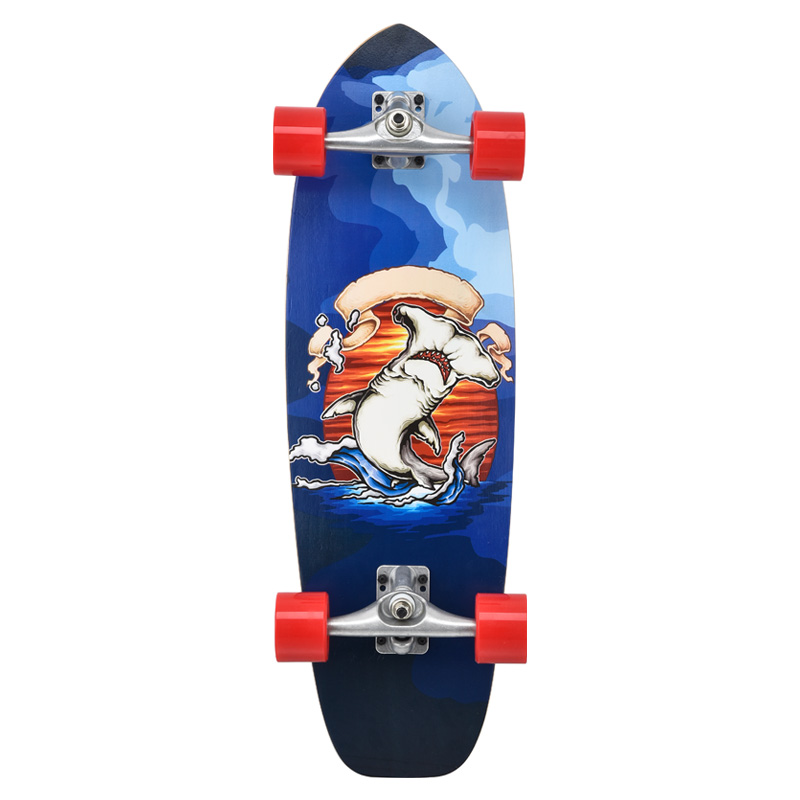 Children's short board rocket board surfboard maple wear-resistant thickened board flash PU wheel aluminium bracket