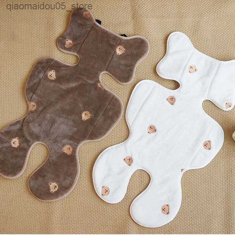 Stroller Parts Accessories Baby stroller liner breathable newborn car seat cushion cotton baby autumn childrens pram accessories Q240416