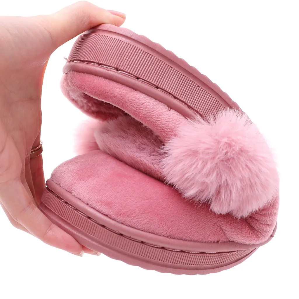 Women Winter Home Slippers NonSlip Soft Warm House Shoes Ladies Indoor Bedroom Slipper Couples Cartoon Cute Rabbit Floor Slides 241115