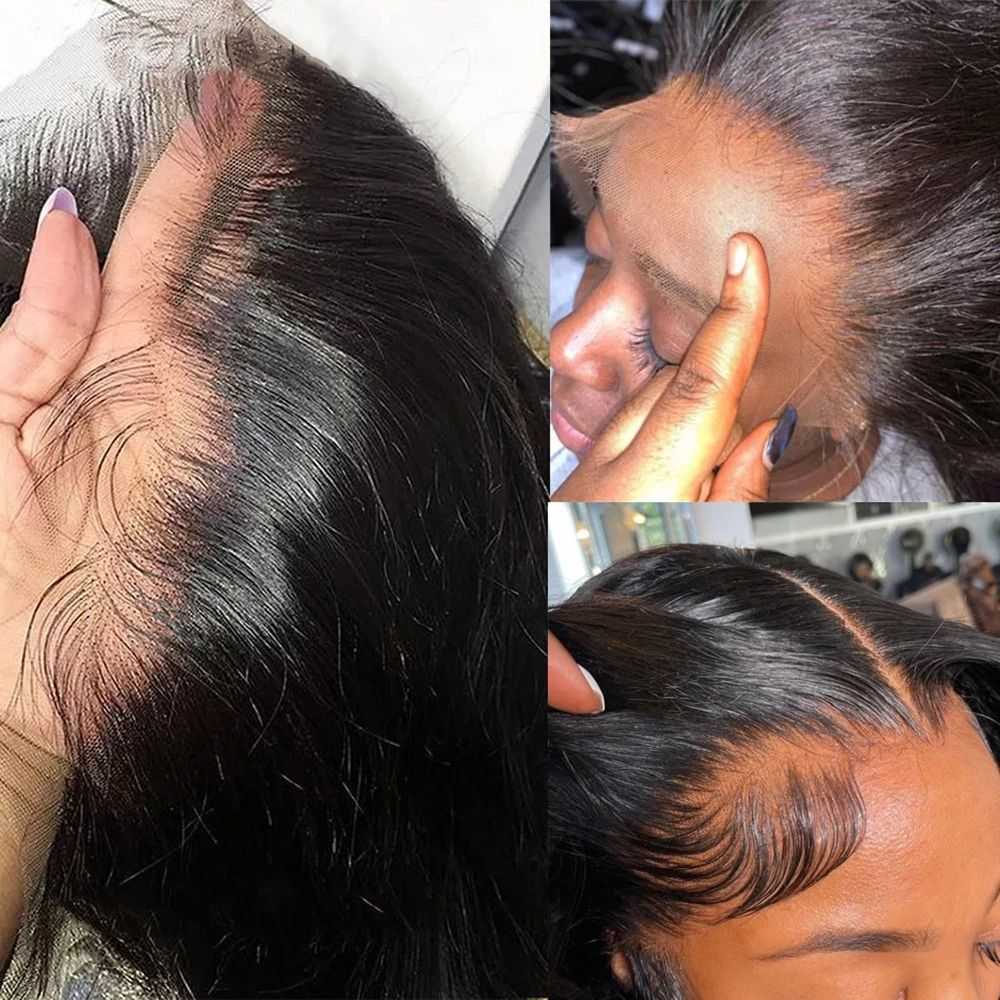 13x6 Raw Indian Hair HD Lace Frontal Wig Glueless Full Lace Front Wigs For Black Women 40 inch Indian straight human hair wig