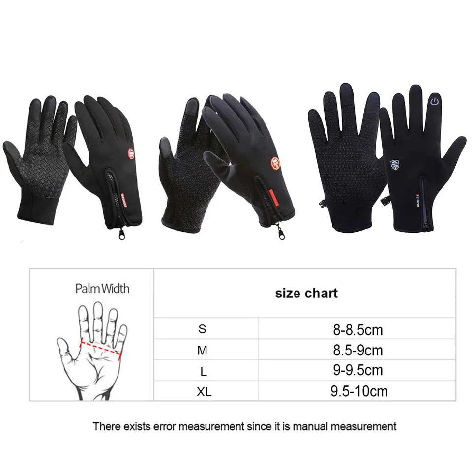 Touchscreen Winter Thermal Warm Cycling Bicycle Gloves Bike Ski Outdoor Camping Hiking Motorcycle Gloves Sports Full Finger 241116