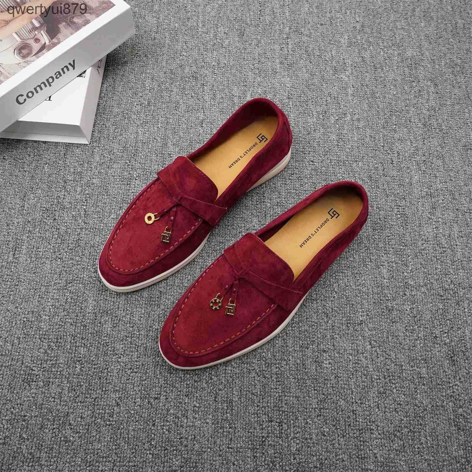 Casual Shoes GJ IG premium brand womens soybean luxury slide round toe retro leisure spring tick sold loafers driving H241115