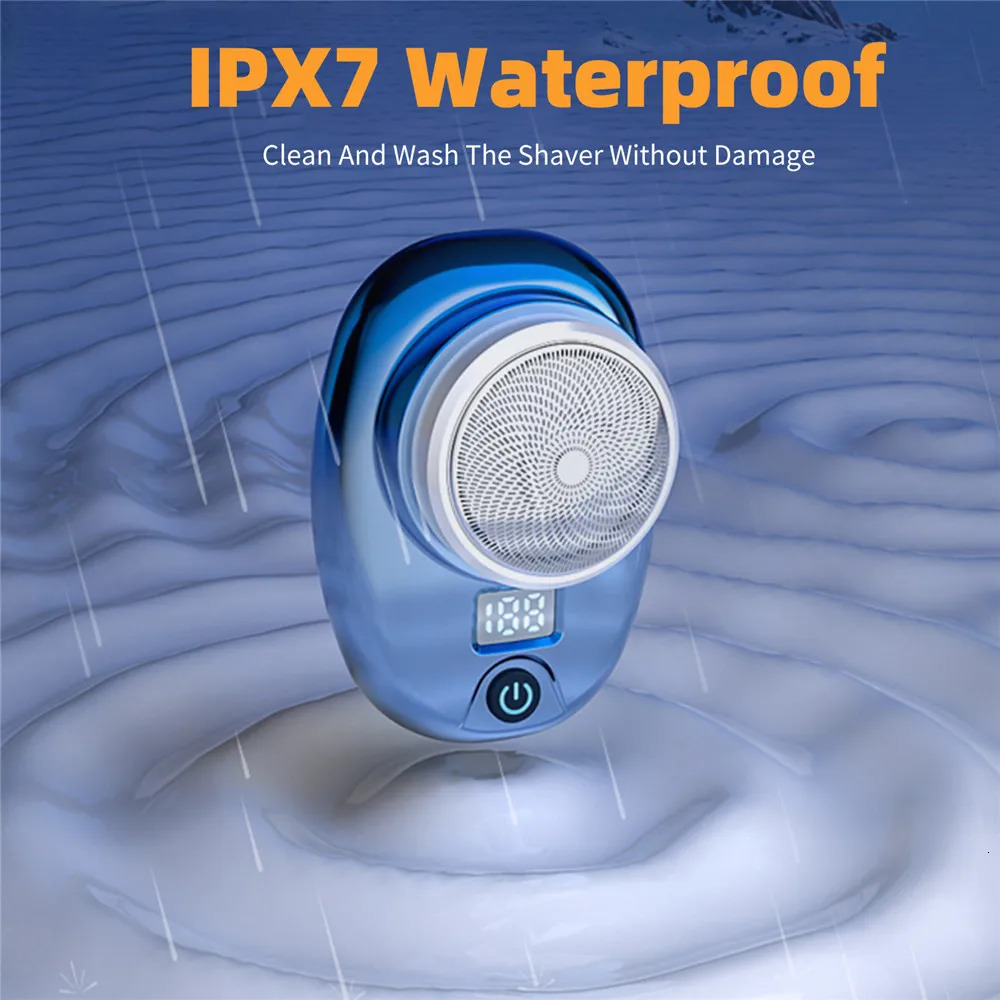 Mini Electric Travel Shaver For Men Pocket Size Washable Rechargeable Portable Painless Cordless Trimmer Knive Face Beard Razor 241115