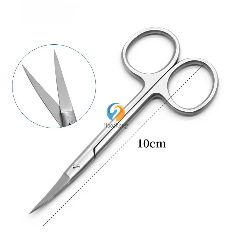 9.5cm Sliver Black Gold Handle Superfine Stich Eyelid Iris Scissors Straight Curved 241115