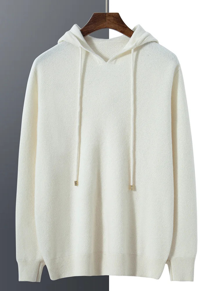 Choose a 100 cashmere sweater mens hooded sweatshirt with floral n for autumn soft and comfortable knitted highquality top 241115