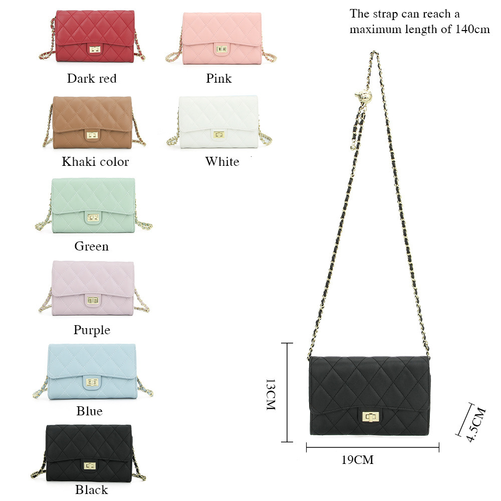 Womens handbag new Baellerry Korean version Lingge multi card single shoulder crossbody bag fashionable buckle wallet for women