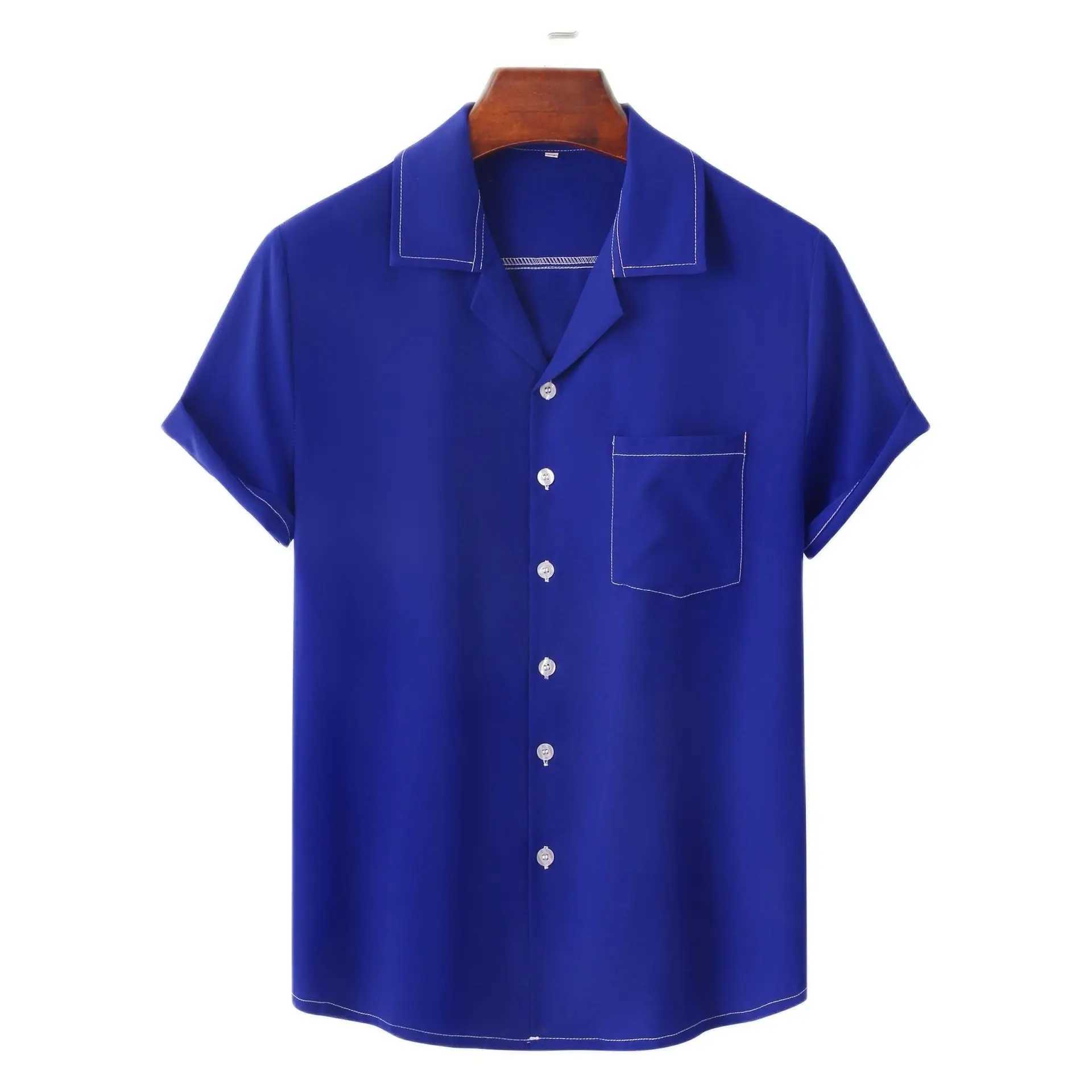 Men's Casual Shirts Parklees Mens White Cuban Collar Summer New Short Sleeve Camp Guayabera Button Down Quick Dry Basic 240416