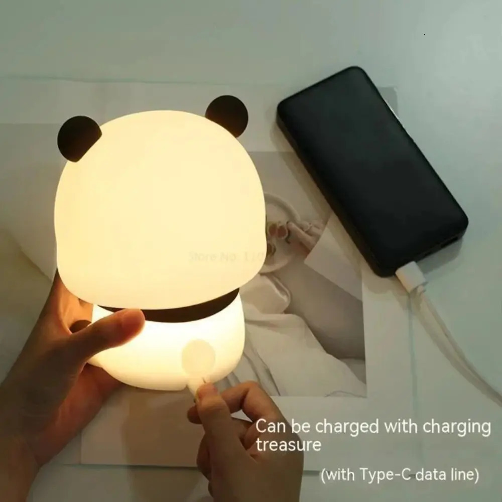 USB Rechargeable Bubu Dudu Led Night Cartoon Dimming Bedside Night Light Silicone Soft Sleep Night Lamp Birthday Child Teacher 241115