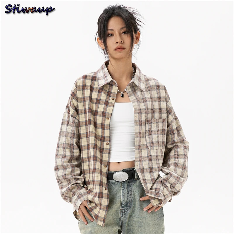 Womens elegant shirt pure cotton plain weave shirt jacket middle-aged and elderly fashionable womens clothing sales of couple shirts and shirts 241115