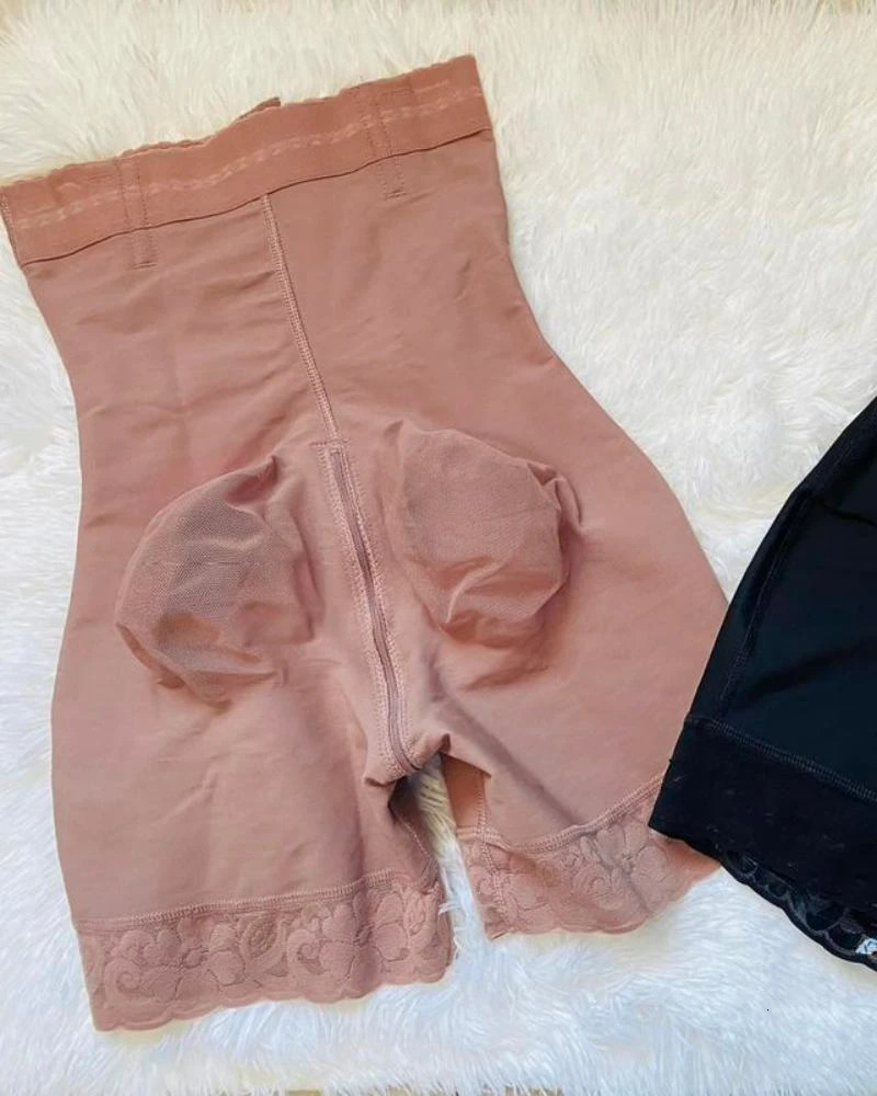 Strap shapewear Womens Adjustable Straple Open Bust Shapewear Colombian Girdle Female Underwear High Waist Push Up Shorts 241115