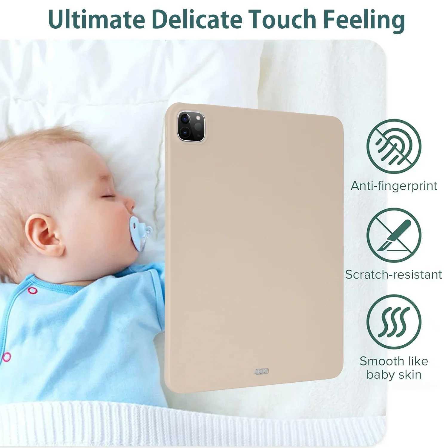 High Quality Shockproof tablet suitable for iPad Pro 11/13 Air 11/13 2024 A2903 A2926 A2837 A2899 bracket cover PC silicon material mixed soft O241115