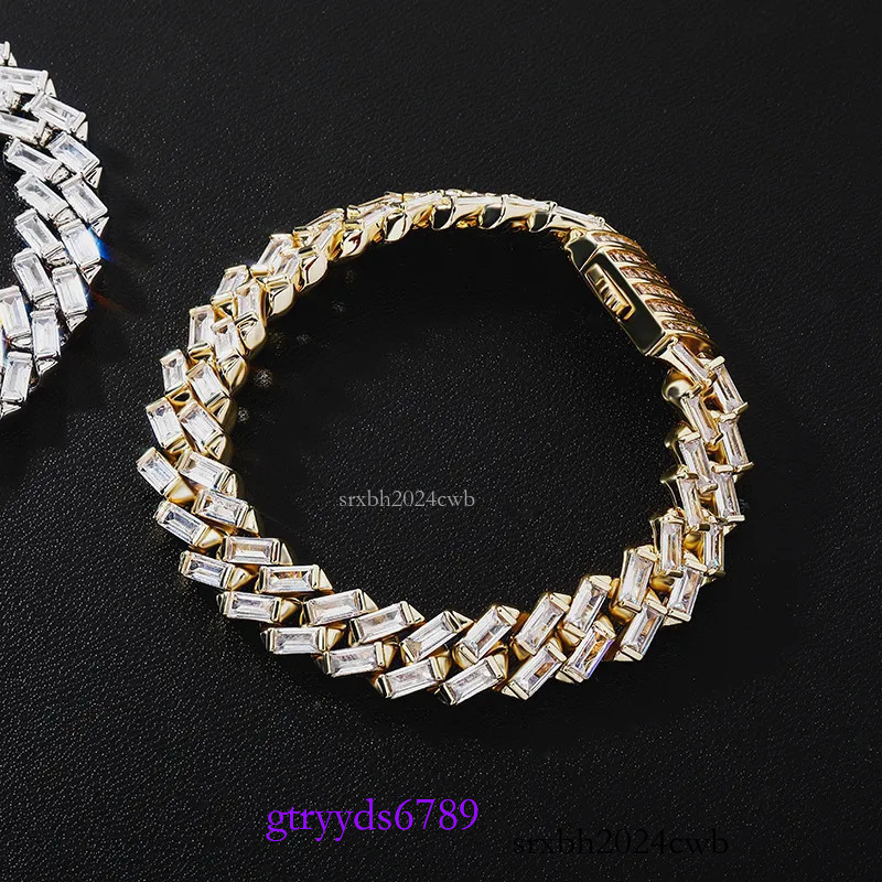 dia chains for men moissanite necklace designer Customization Cuban Full Iced Out Hiphop Chain Pass The Dia Test ice out cuban k chain