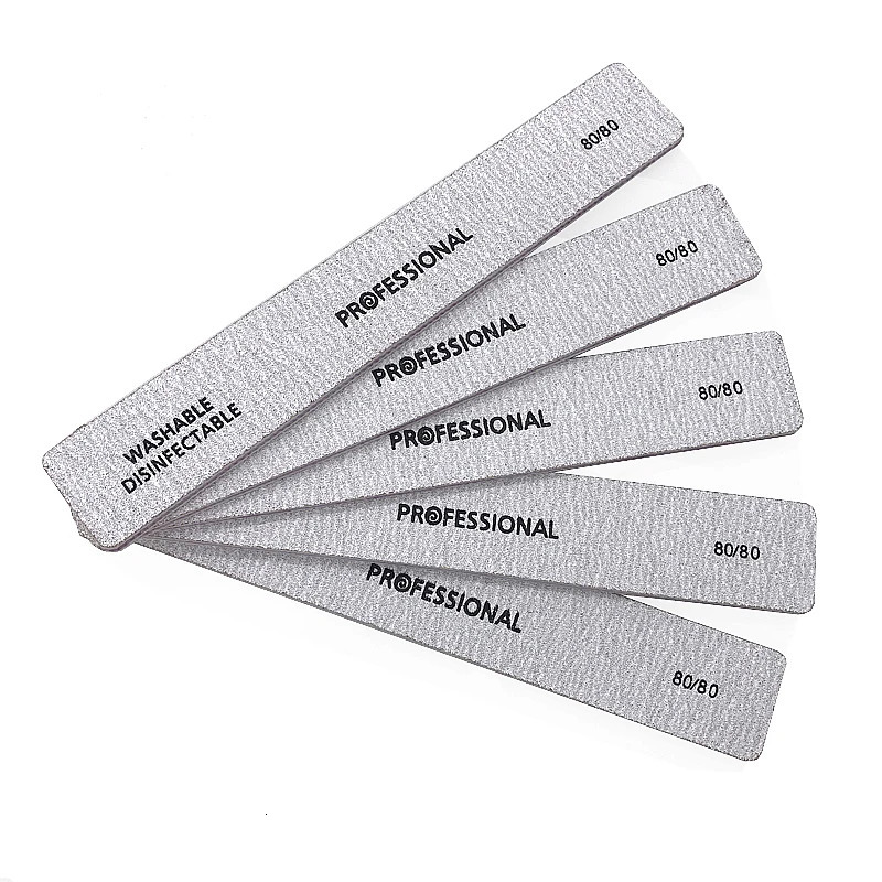 50PCS/25PCS Big Size 7*1.1in 80/80 Grit Nail Files Washable Replaceable Files For Files Strong Sandpaper Nails Accessories Tools 241115