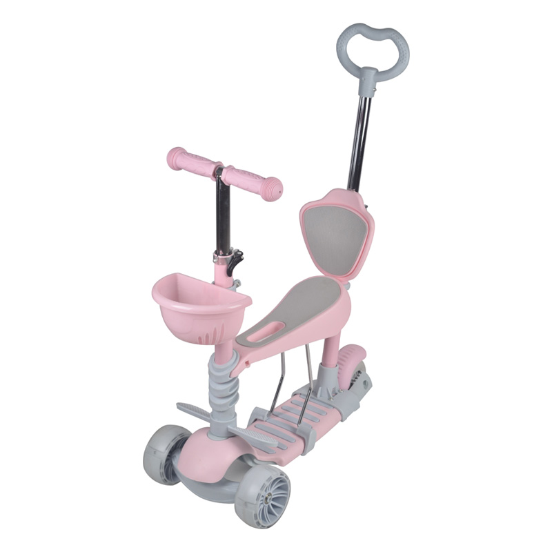 Children's scooter 2-3-6 years old baby scooter can sit flash three-wheeled swing skateboard trolley