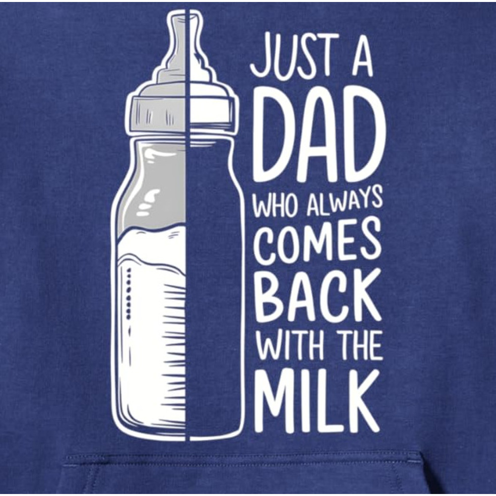 Hoodie for Mens Womens Dad Milk Bottle Funny Fathers Day New Dad Design Graphic Pullover Hoodie Graphic Hoodies sweatshirt