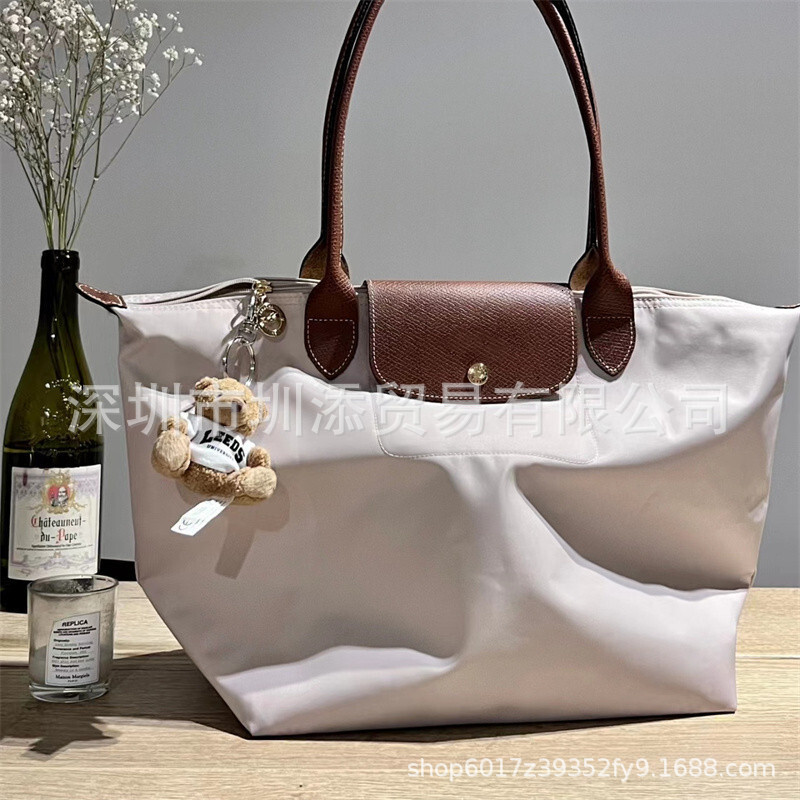 Designer Longxiang Tote Dumpling French Embroidery Classic Large Capacity Mommy Fashion Commuter Practical Shoulder Bun