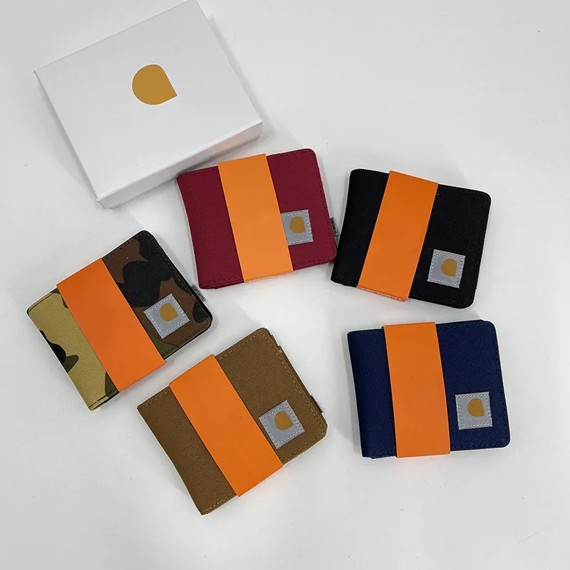Camouflage Color Wallet Men Card Bag Women Card Case Cardholder ID Card Passport Bag Bus Card Multi-Function Money Clips Canvas Classic Brand