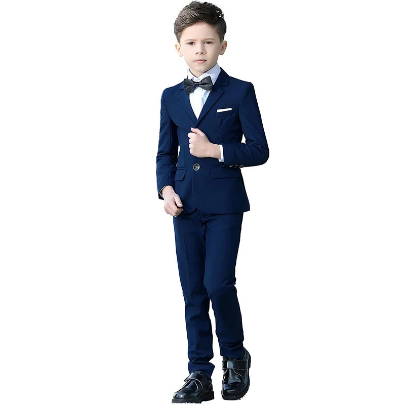 Boys colorful formal suit ultra-thin suit dress childrens wedding party performance costume childrens jacket pants bow tie costume 241115