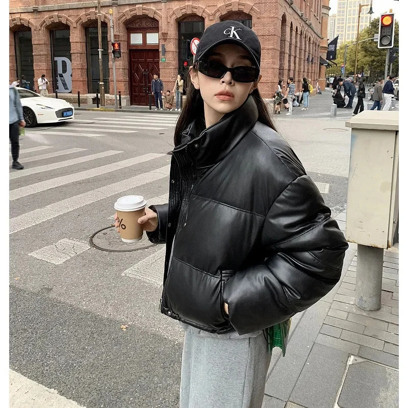 Down Cotton Jacket Women 2024 Winter Clothes Korean Loose Small Padded Coat Female Large Size Short Lightweight Parkas 241108