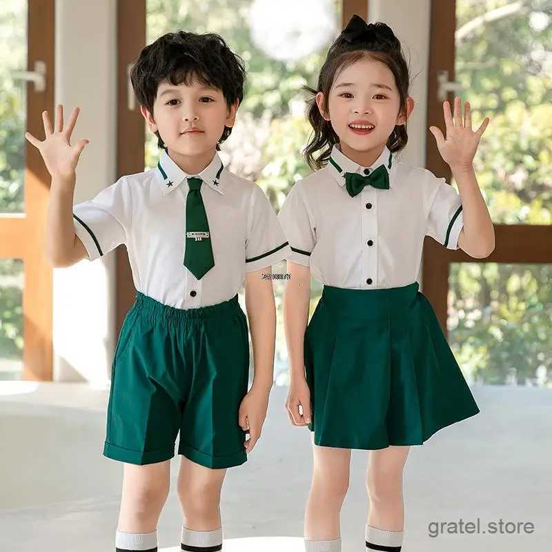 Suits Kids Beautiful Photograph Dress Boys Girls England Style Childrens Day Suit Teen Graduation Ceremony School Uniforms Costume