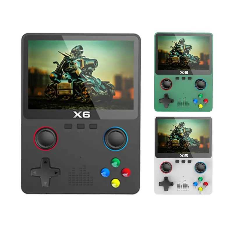 2023 New X6 3.5-inch IPS Sn Handheld Game Console with Dual Joysticks 11 Simulator GBA Childrens Video Game Console Y241115