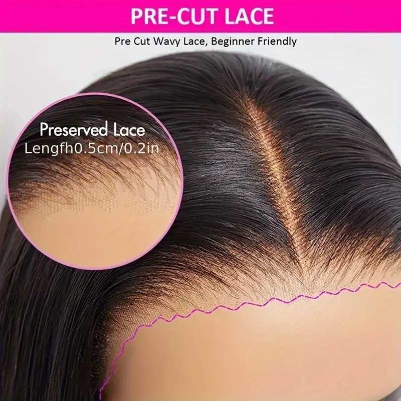 Ready Go Glueless Wigs Human Hair Pre Cut/Plucked /Bleached 5x6 13x4 13x6 Deep /Water Curly wave Lace Front Human Hair Wig