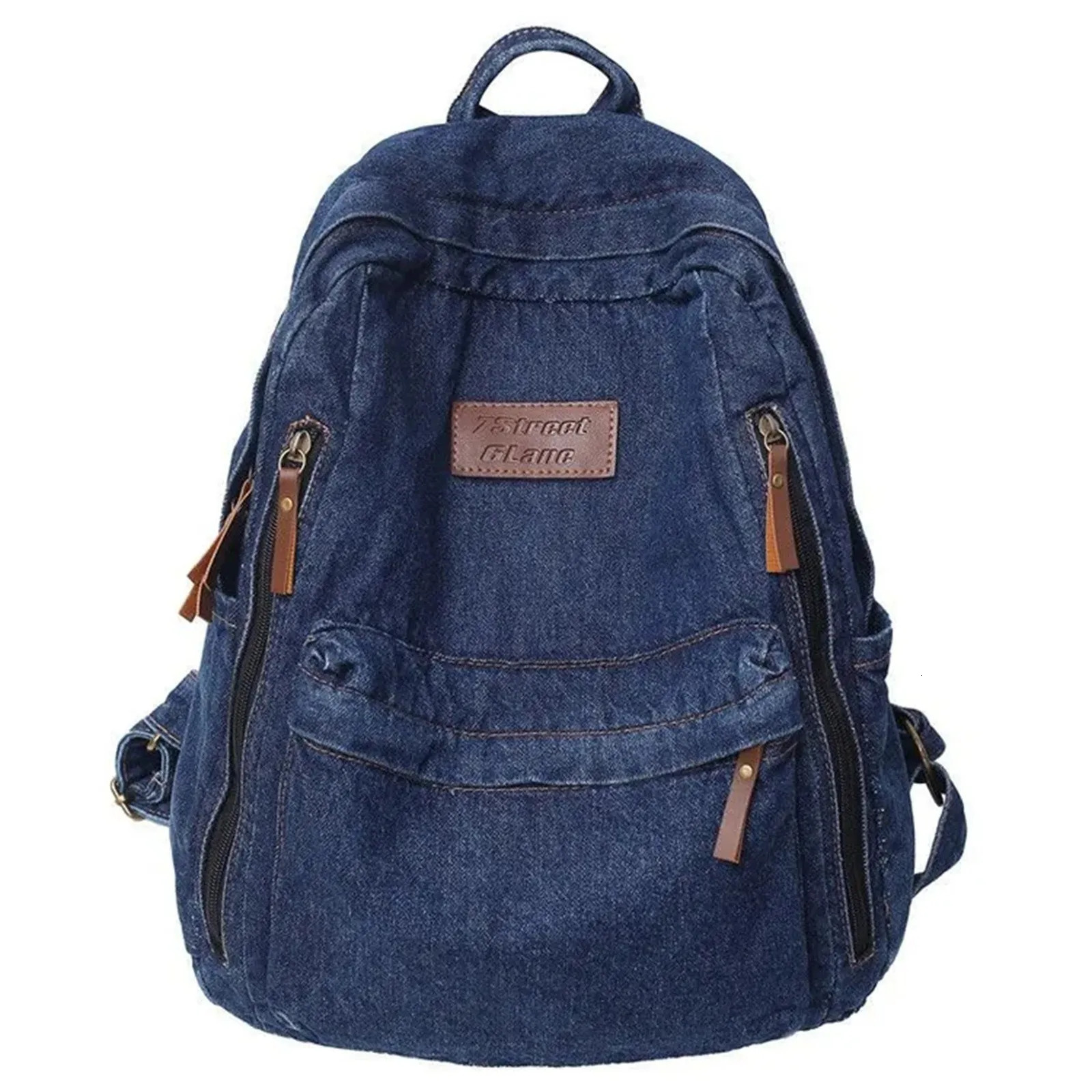 Denim Backpack For Girlswomen Classic Retro Bookbags School Bag Travel Jeans Backpack For College WomenS Handbag 241115