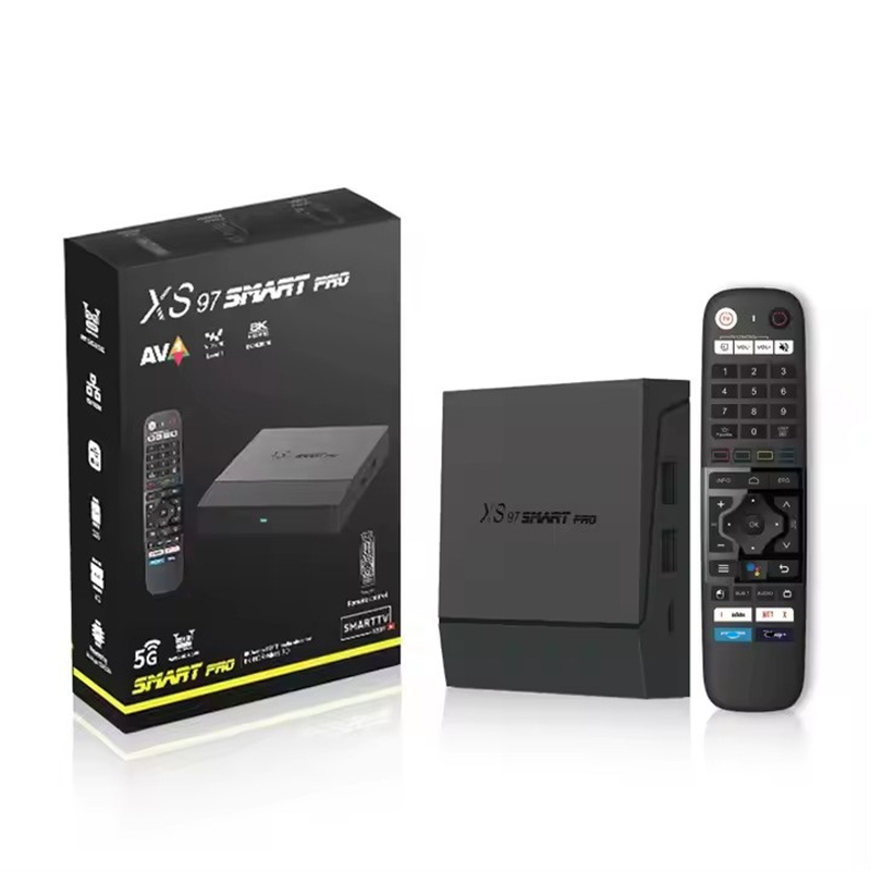 Xs97 Smart PRO Remote Control 5g Dual-Band WiFi Android11 TV Box amlogic s905x4 quad core 4gb ram 32gb rom