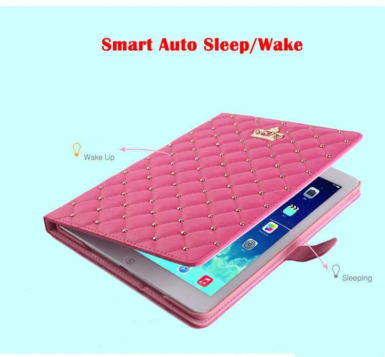 IPad Air Pro Tablet Case 2024 MINI 1 2 3 4 5 6 7 8 9 Tenth Generation 9.7 10.5 10.9 10.2 11 inch Crown Diamond Bracket Cover M241115