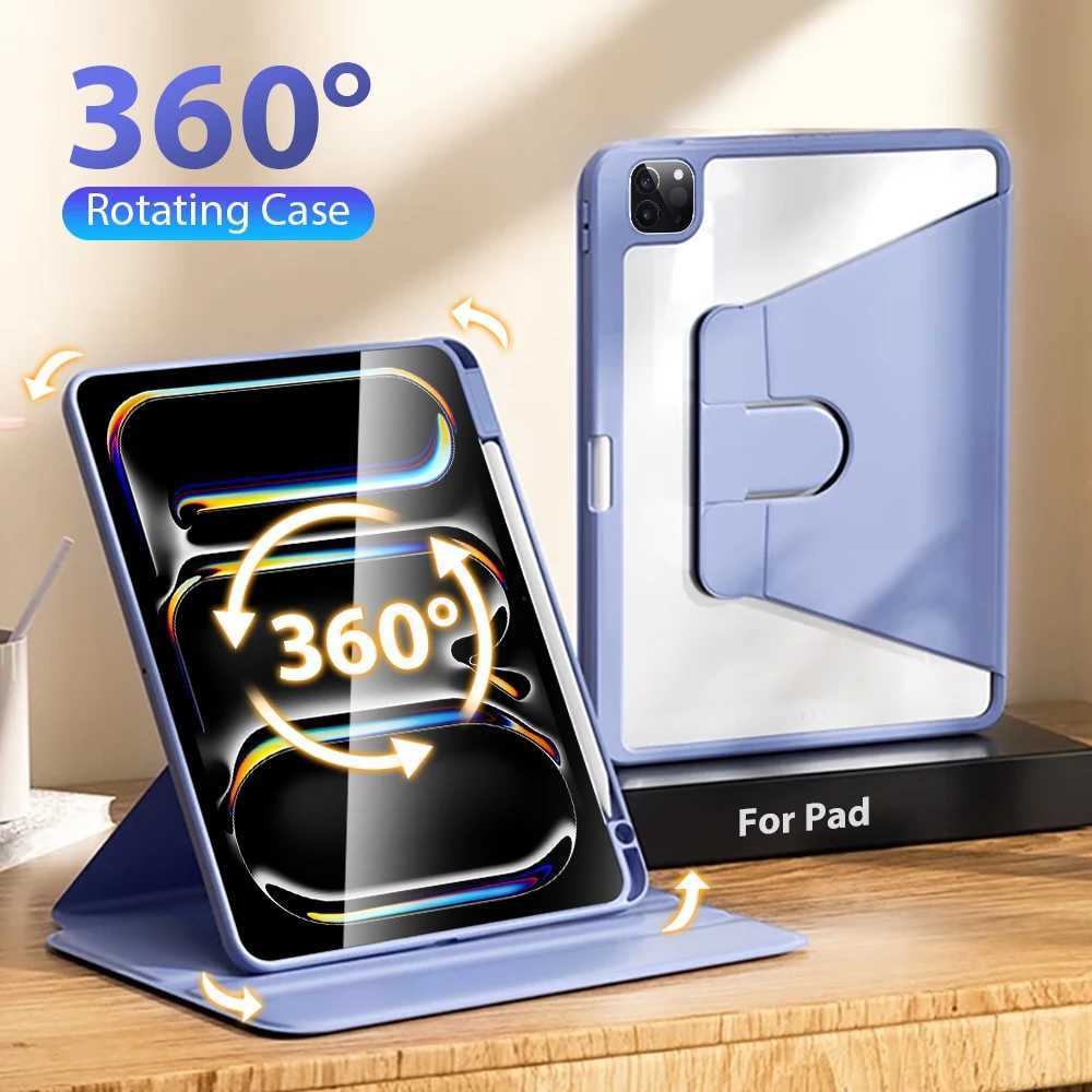 High Quality 360 Rotating Case Suitable for iPad 10 9 10th Generation Pro 13 12.9 Air 11 5 4 M4 M2 2024 Mini 6 7 10.9 10.2 Protective Cover Funda O241