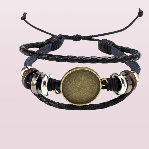 Selling Jewelry DIY Multi Layer Leather Bracelets Bangle Blank Base Fit 20mm Round Po Glass Cabochon Setting Bezel Tray Jew
