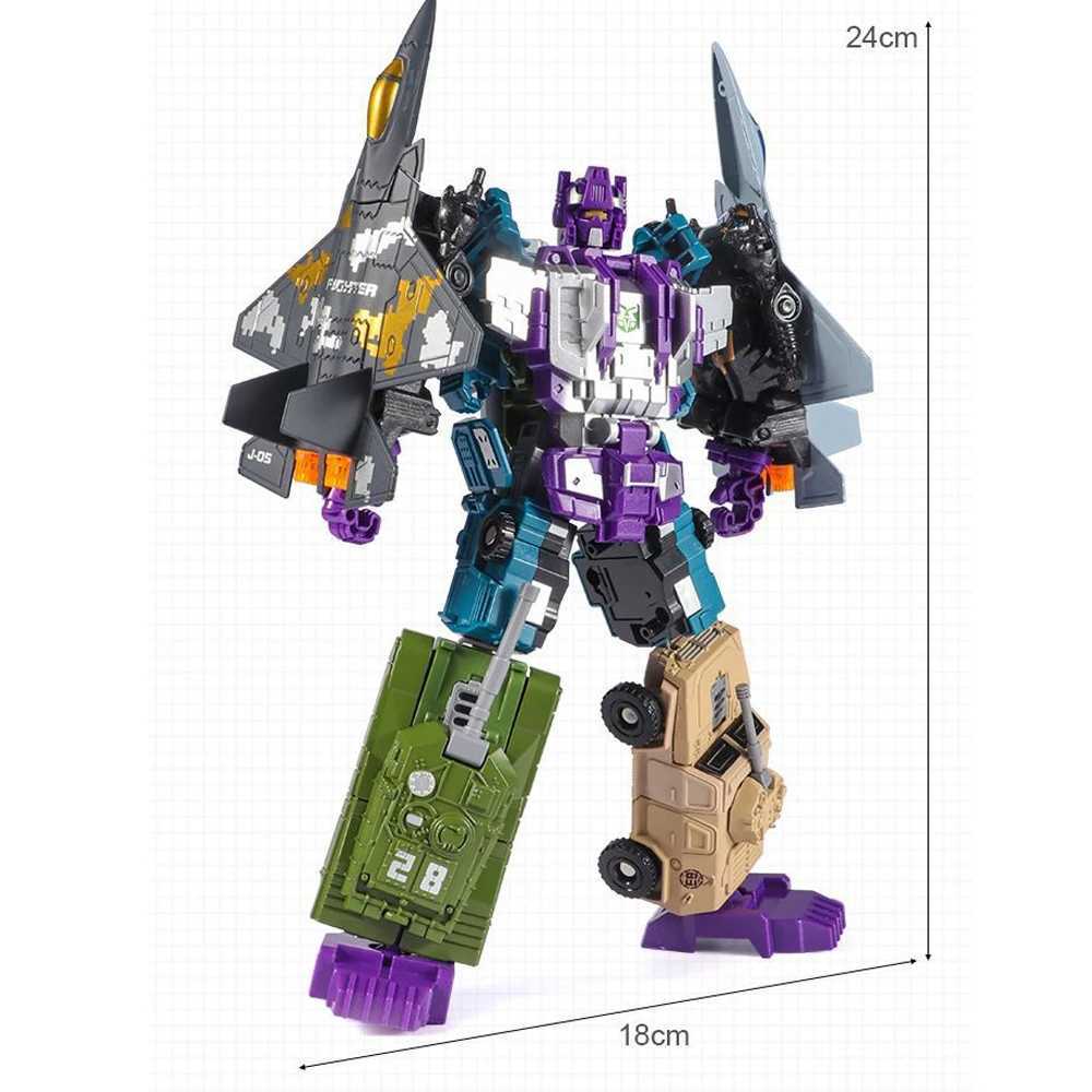 Alloy deformation robot truck fighter jet army assembly educational toy action diagram childrens toy die-casting model X241115