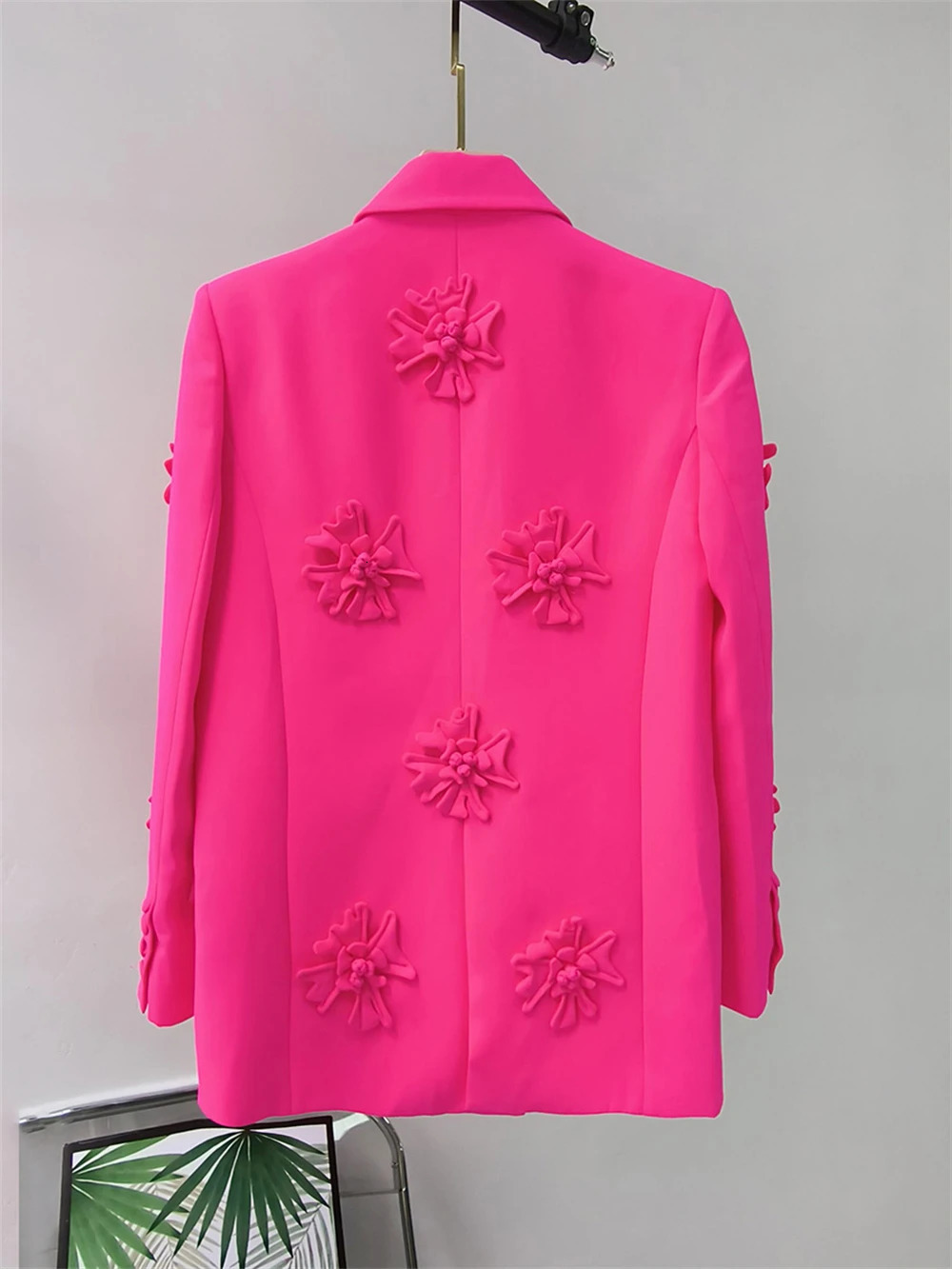 womens 3D floral suit selling jacket pants fashion 2025 tailcoat 241115