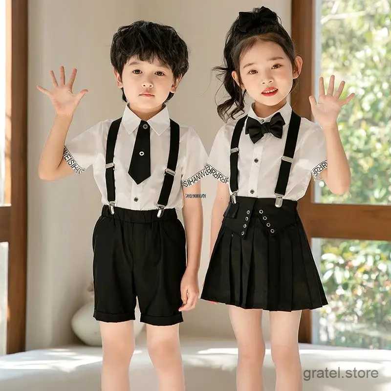 Suits Kids Beautiful Photograph Dress Boys Girls England Style Childrens Day Suit Teen Graduation Ceremony School Uniforms Costume
