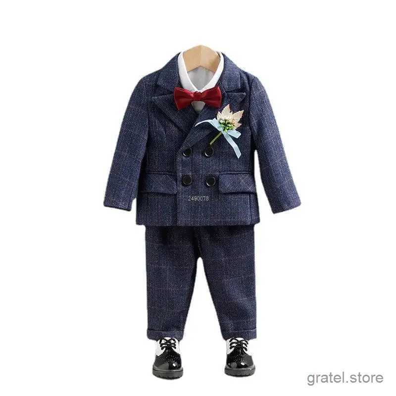 Suits Prince Boys Luxurious Birthday Dress Kids Beaufitul Photograph Suit Children Formal Wedding Party Performance Dance Tuxedo Wear