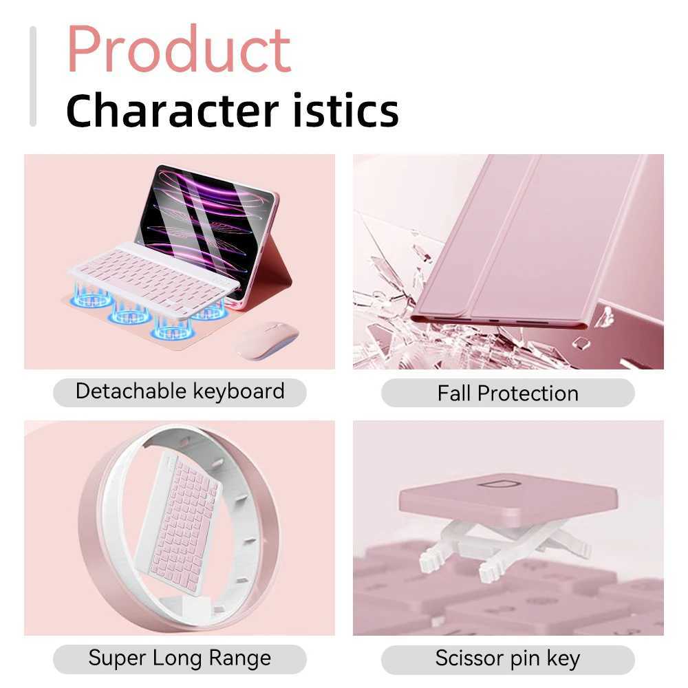Hot Sale Pad keyboard case for iPad 2024 iPad Air 11 inch M2 Pro 11 M4 Pro 1110.2 9/8/7th 10.5 9.7 Air 3 2 Mini 4 5 case T250417