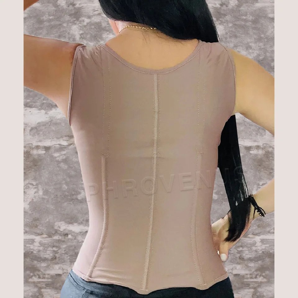 Fajas Colombianas Women Front Zipper and Hook-eyes inside Waist Trainer Tops Slimming Shaper Vest Belt Flat Belly Corset 241115